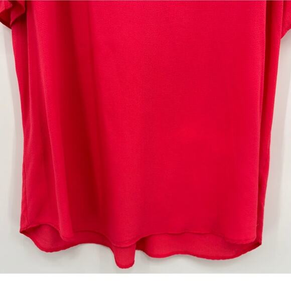 Entro Womens Pink Short Sleeve Tunic Top XXL Casual Barbiecore Y2K Cottage - Picture 3 of 11